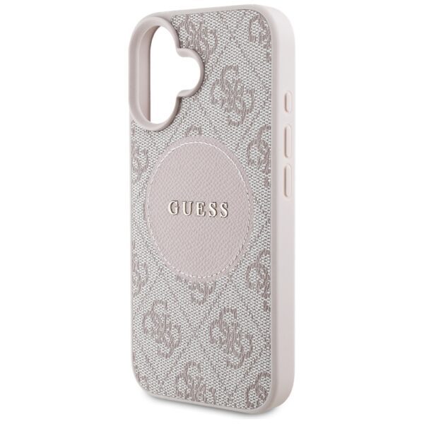 448522_oryg Guess HC MagSafe PU 4G Circle with Classic Logo case for iPhone 16 Pink