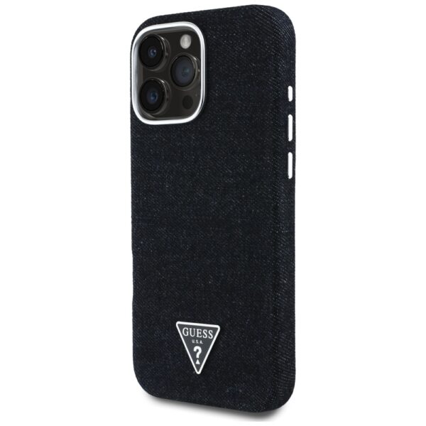 448550_oryg Guess HC MagSafe FW Denim Triangle Logo Case for iPhone 16 Pro Black