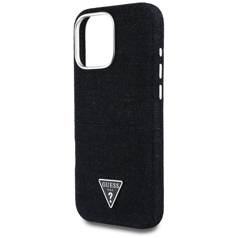 448554_oryg Guess HC MagSafe FW Denim Triangle Logo Case for iPhone 16 Pro Black
