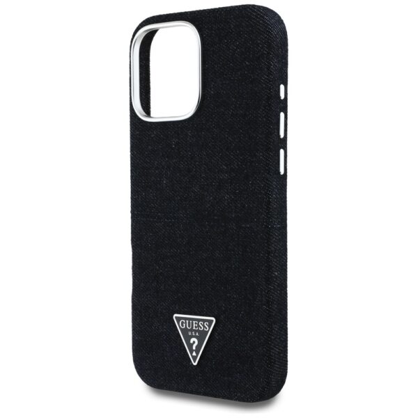 Guess HC MagSafe FW Denim Triangle Logo Case for iPhone 16 Pro Max Black