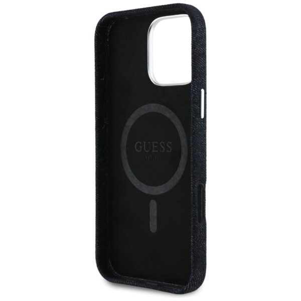 Guess HC MagSafe FW Denim Triangle Logo Case for iPhone 16 Pro Max Black