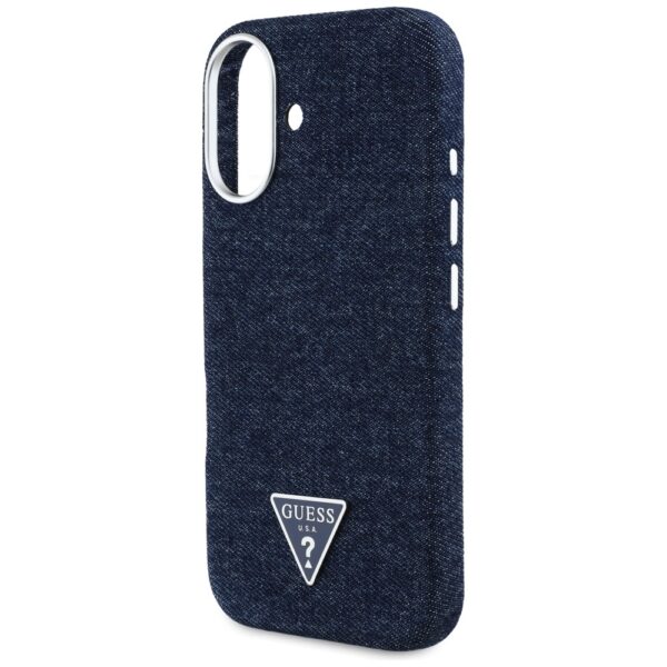 448570_oryg Guess HC MagSafe FW Denim Triangle Logo Case for iPhone 16 Blue