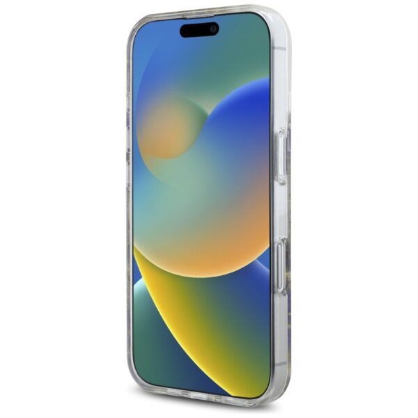 Guess HC MagSafe Resin Flowers and Glitter case for iPhone 16 Purple