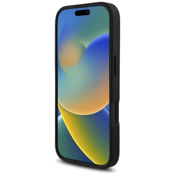 Karl Lagerfeld HC Grained PU CardSlot Metal Elong Case for iPhone 16 Pro Max Black