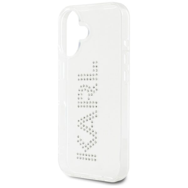 Karl Lagerfeld HC IML Rhinestones Logo case for iPhone 16 Transparent
