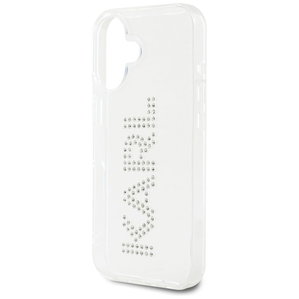 Karl Lagerfeld HC IML Rhinestones Logo case for iPhone 16 Transparent