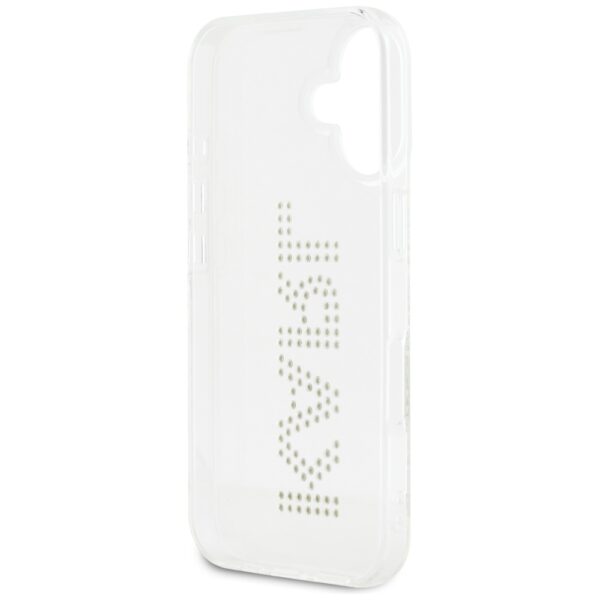 Karl Lagerfeld HC IML Rhinestones Logo case for iPhone 16 Transparent