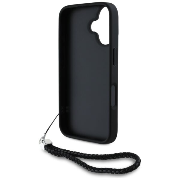 Karl Lagerfeld HC Quilted PU Initial Logo & Chain Strap case for iPhone 16 Black