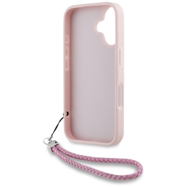 Karl Lagerfeld HC Quilted PU Initial Logo & Chain Strap case for iPhone 16 Pink
