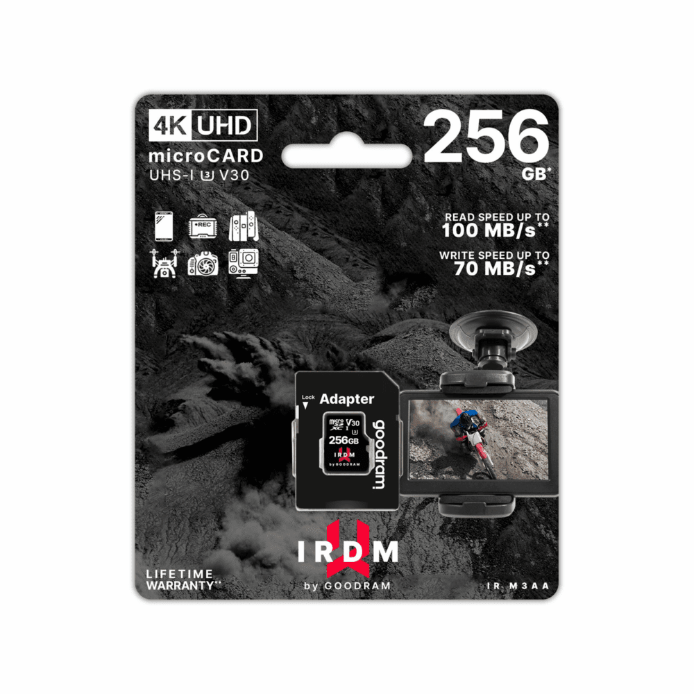 448849_oryg GoodRam memory card IRDM 256GB microSD UHS-I U3 V30 with adapter