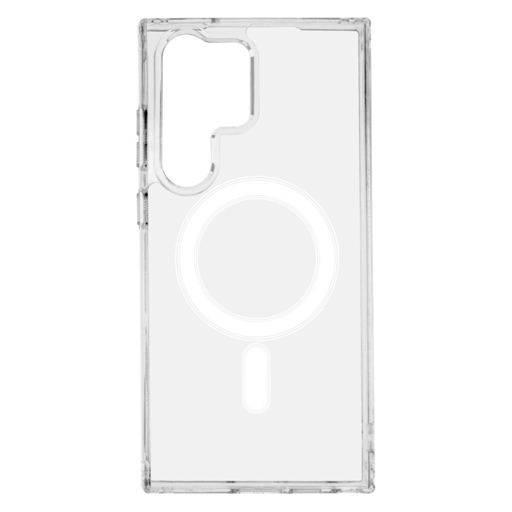 Anti Shock 1,5 mm Mag case for Samsung Galaxy S23 Ultra transparent big hole