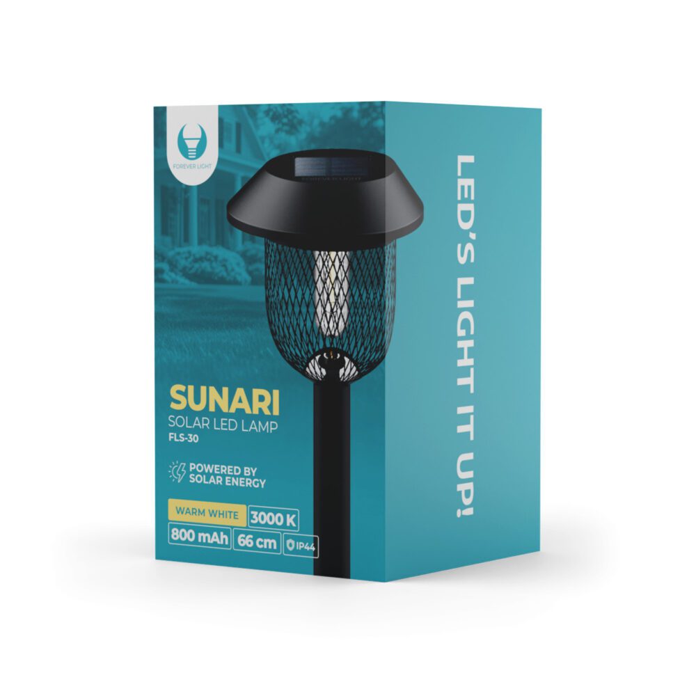 448997_oryg Forever Light Solar LED Lamp Steel Post SUNARI FLS-30 black