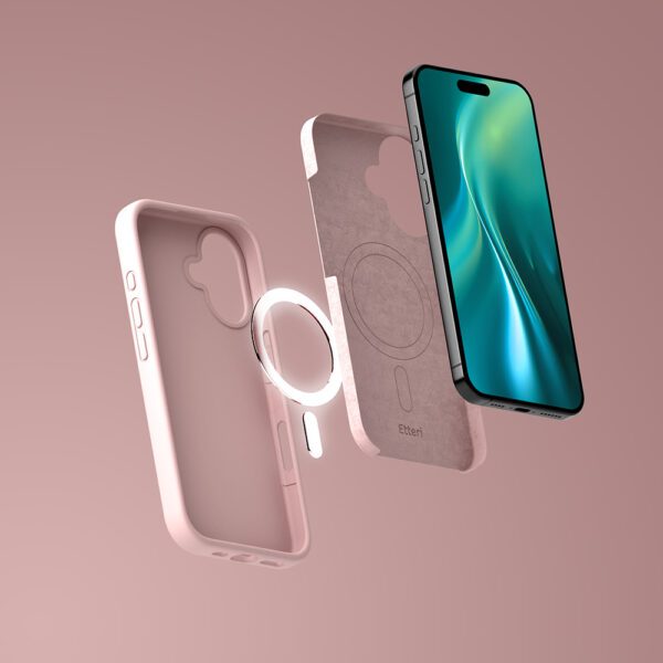449465_oryg Etteri Silicone Mag case for iPhone 16e light pink