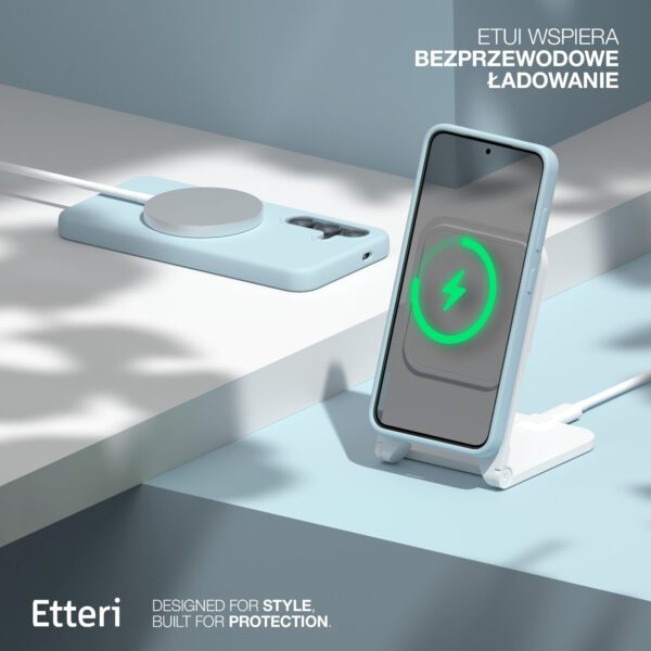 Etteri Silicone Mag case for Samsung Galaxy S25 light blue