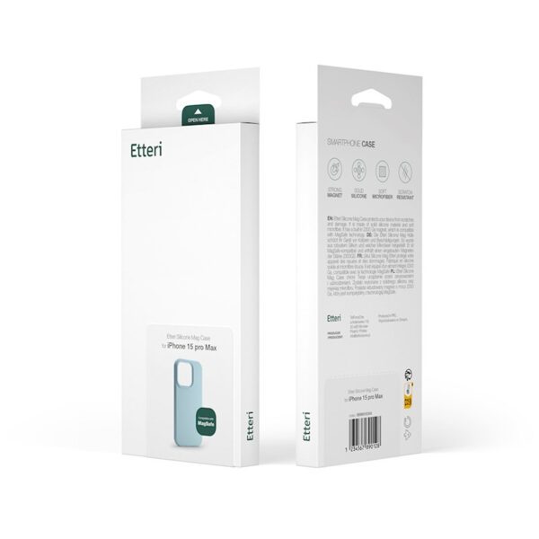 Etteri Silicone Mag case for Samsung Galaxy S25 light blue