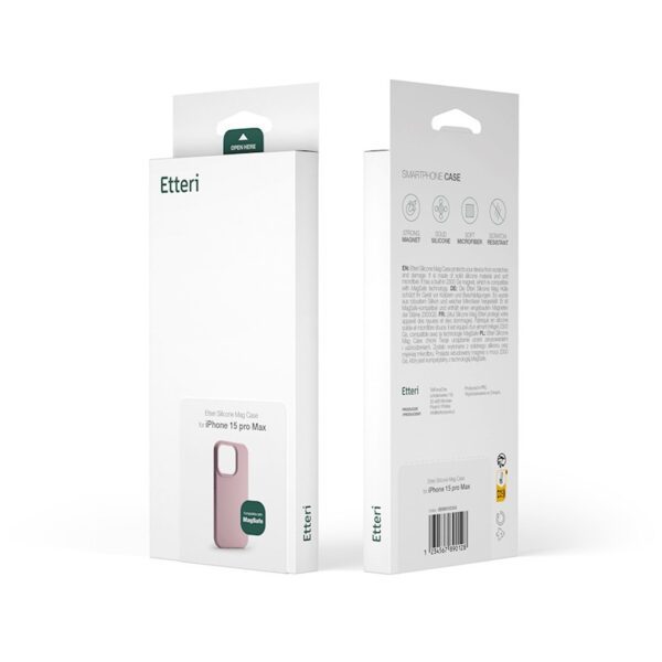 Etteri Silicone Mag case for Samsung Galaxy S25 light pink
