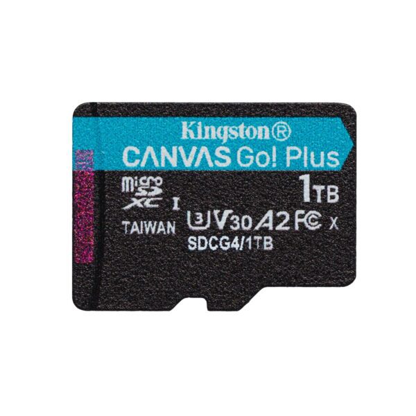 Kingston memory card 1TB microSDXC Canvas Go Plus Gen4 200MB/s A2 U3 V30