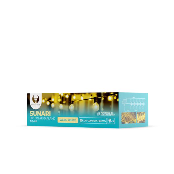 Forever Light LED Solar Garland SUNARI FLS-120 5,5m + 10 bulbs clear G40 IP44