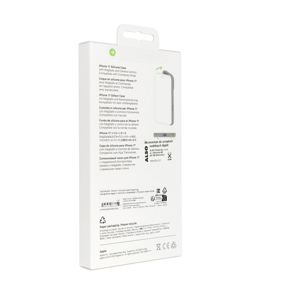 iPhone 17 Silicone Case with MagSafe - Purple Fog