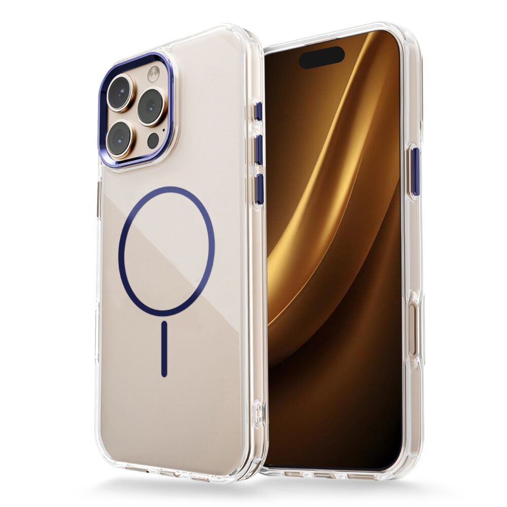 450155_oryg Clear Thin Mag case for iPhone 16 Pro 6,3" blue