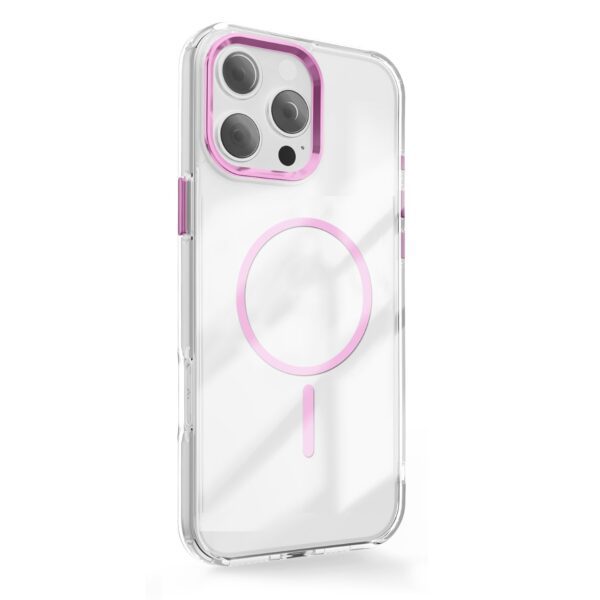 450162_oryg Clear Thin Mag case for iPhone 16 6,1" pink