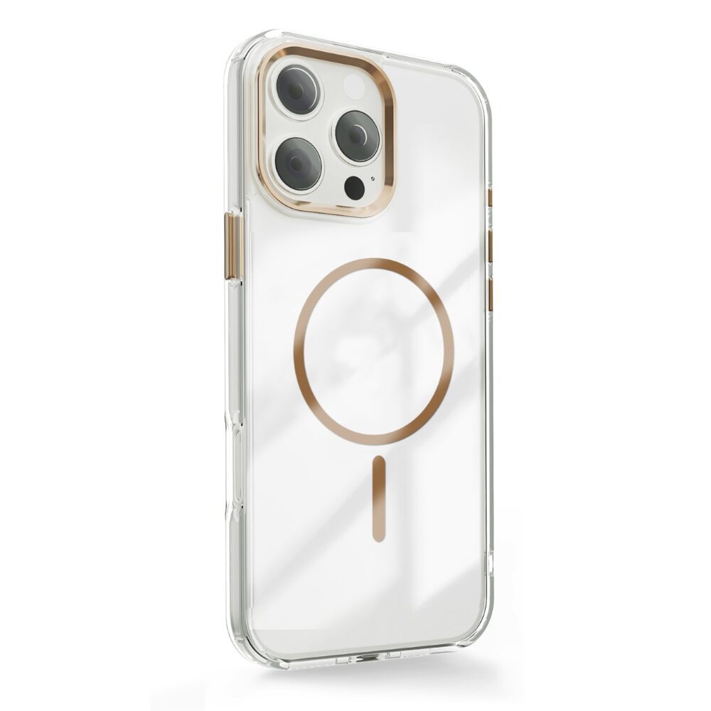 450168_oryg Clear Thin Mag case for iPhone 15 Pro 6,1" gold