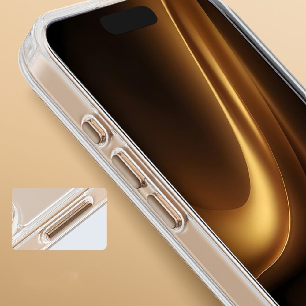450170_oryg Clear Thin Mag case for iPhone 15 Pro 6,1" gold