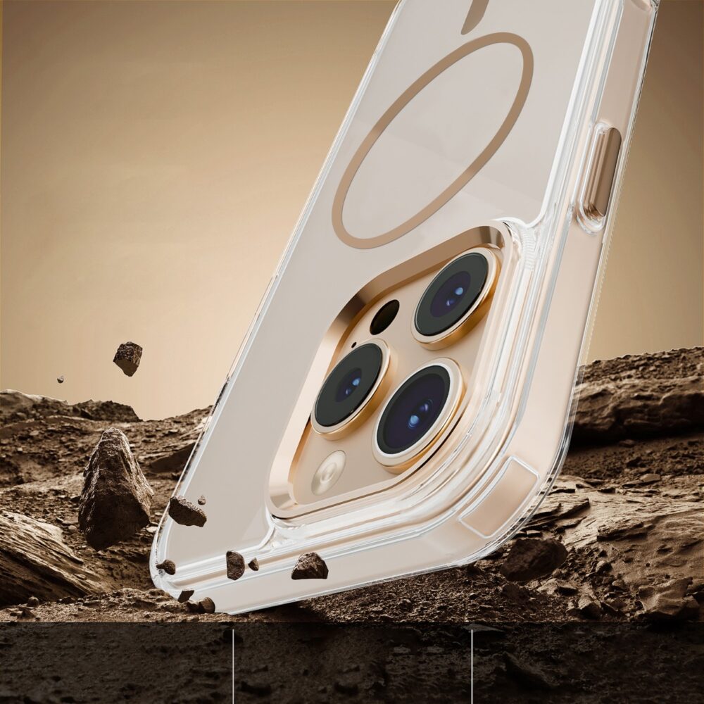 450171_oryg Clear Thin Mag case for iPhone 15 Pro 6,1" gold