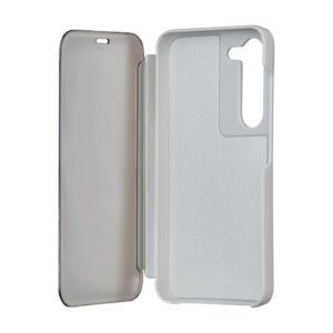 450340_oryg Fold Mirror View Case for Samsung Galaxy S23 silver