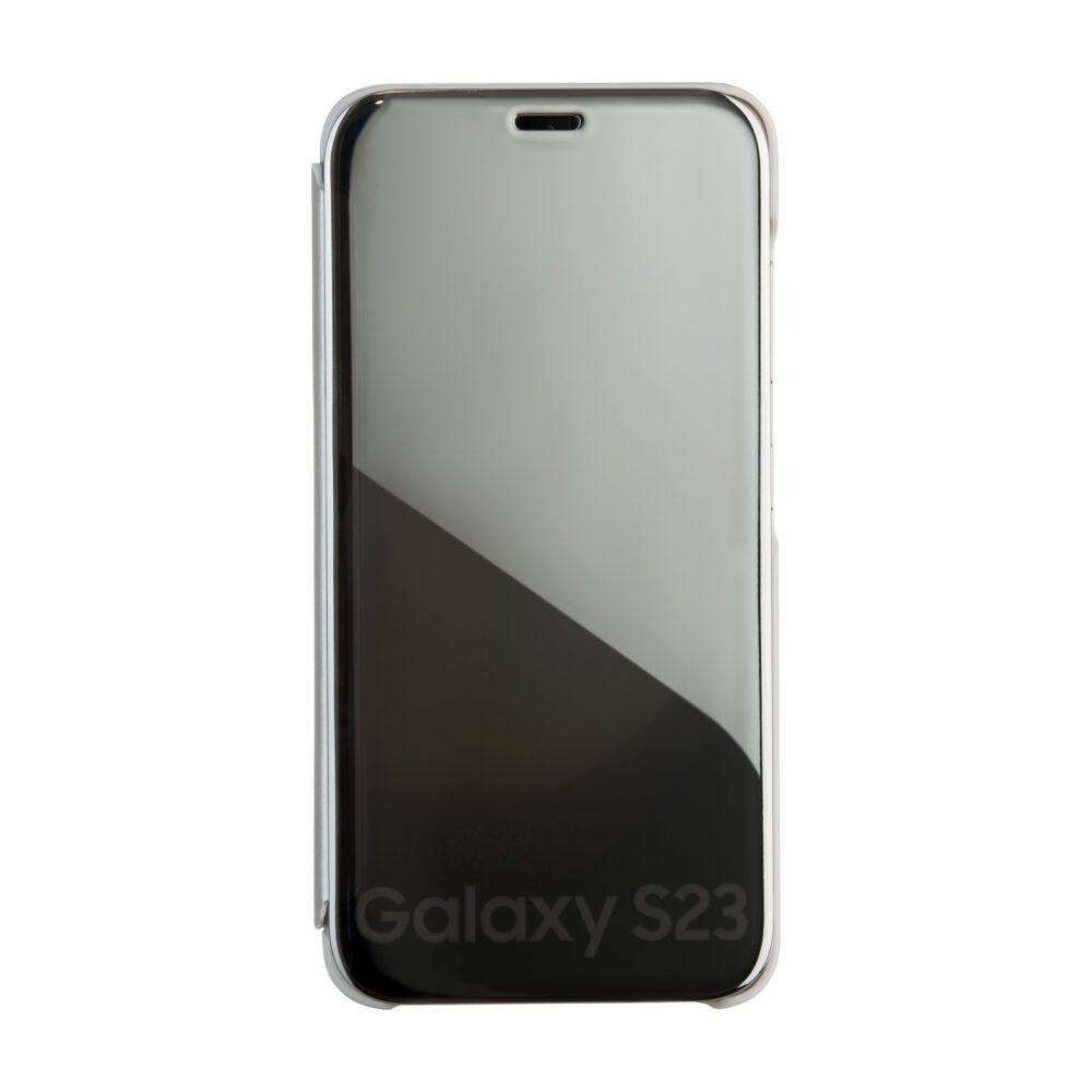 Fold Mirror View Case for Samsung Galaxy S23 silver