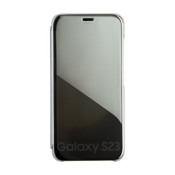 Fold Mirror View Case for Samsung Galaxy S23 silver