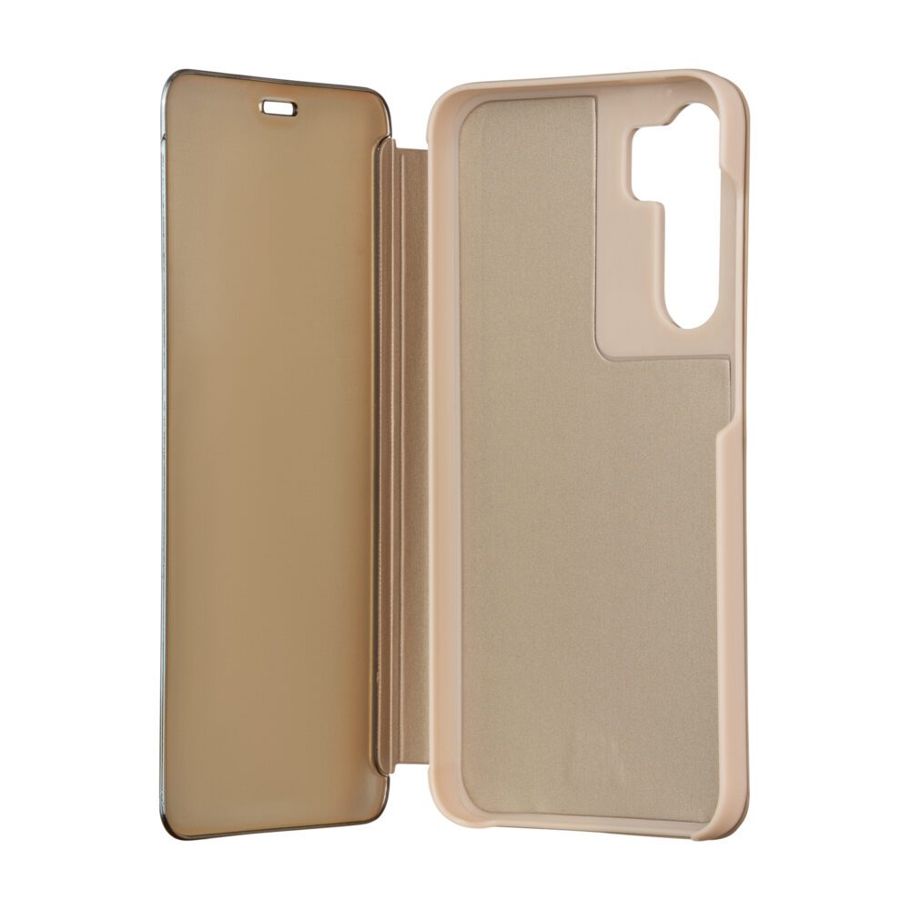 Fold Mirror View Case for Samsung Galaxy S22 gold