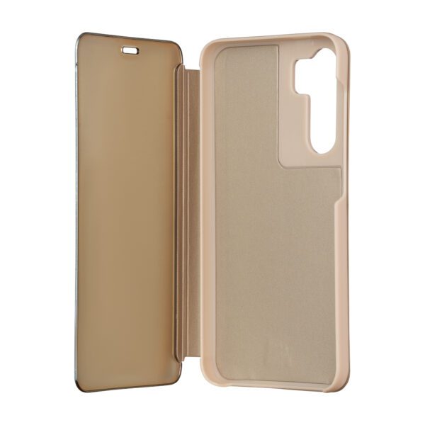Fold Mirror View Case for Samsung Galaxy S22 gold