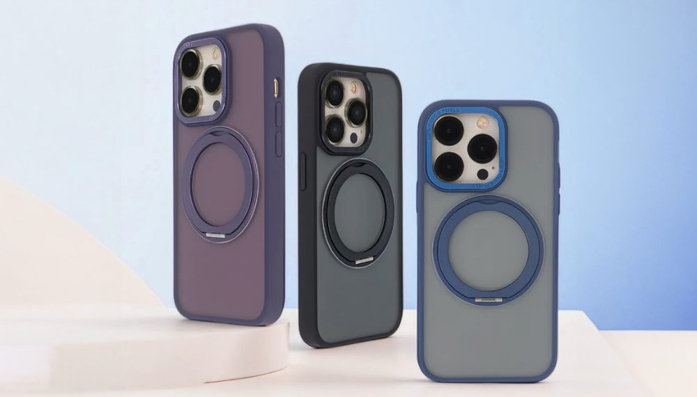 450414_oryg Secure Spinning Mag Case for iPhone 15 Pro 6,1" navy blue