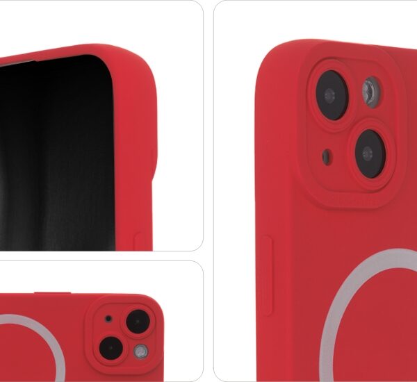 Silicon Soft Mag Case for iPhone 15 Pro 6,1" red
