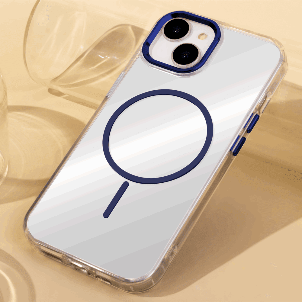 450640_oryg Clear Thin Mag case for iPhone 16 Pro 6,3" blue