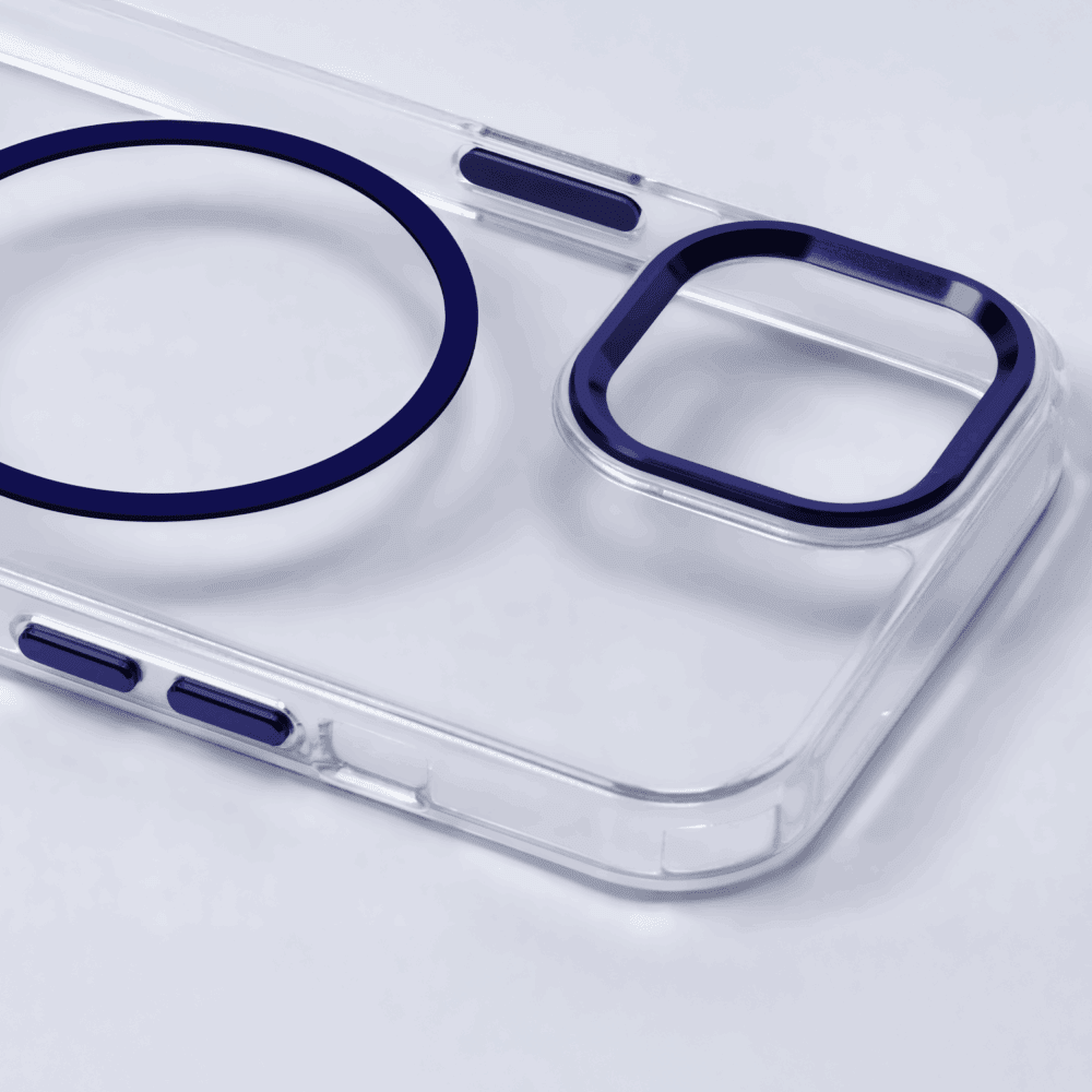 450641_oryg Clear Thin Mag case for iPhone 16 Pro 6,3" blue