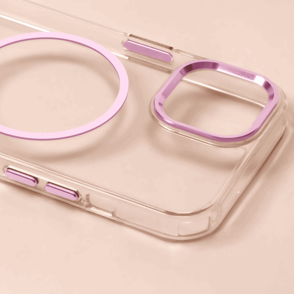 450643_oryg Clear Thin Mag case for iPhone 15 6,1" pink