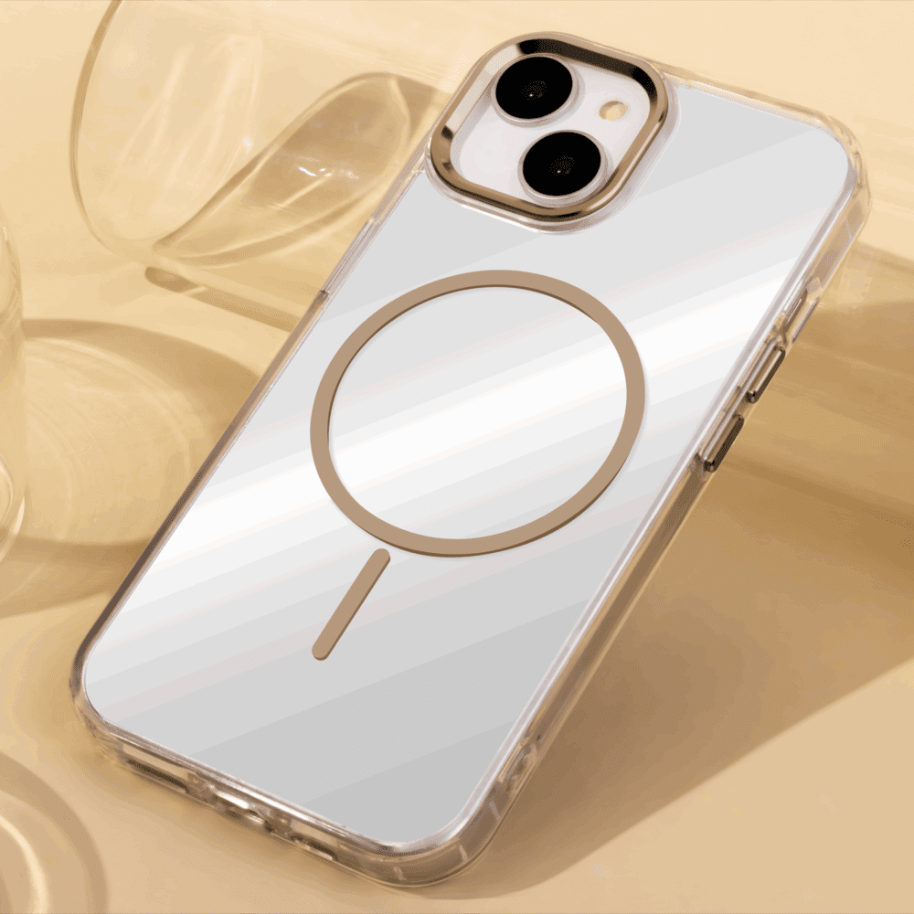 450644_oryg Clear Thin Mag case for iPhone 15 Pro 6,1" gold
