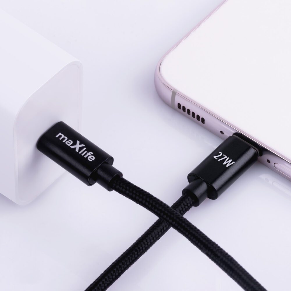 452174_oryg Maxlife MXUC-12 cable USB-C - Lightning 2,0 m 27W black