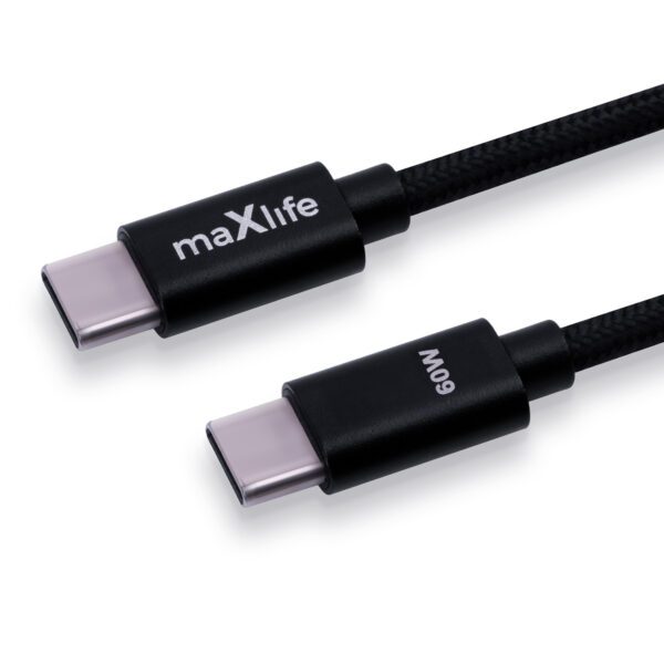 452175_oryg Maxlife MXUC-12 cable USB-C - USB-C 1,0 m 60W black