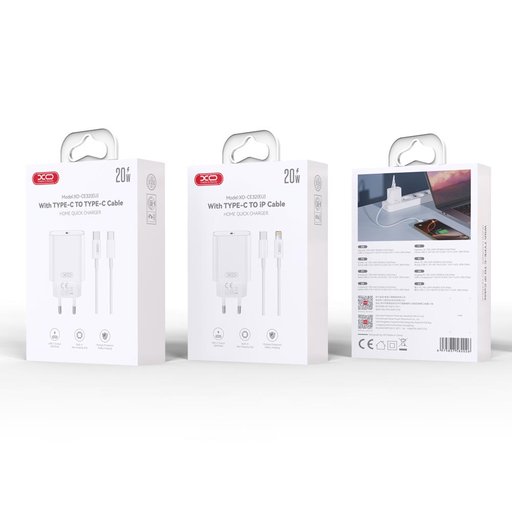 452289_oryg XO wall charger CE32 PD 20W 1x USB-C white