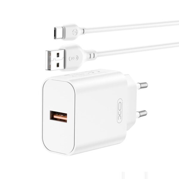 452395_oryg XO wall charger CE33 QC 18W 1x USB white
