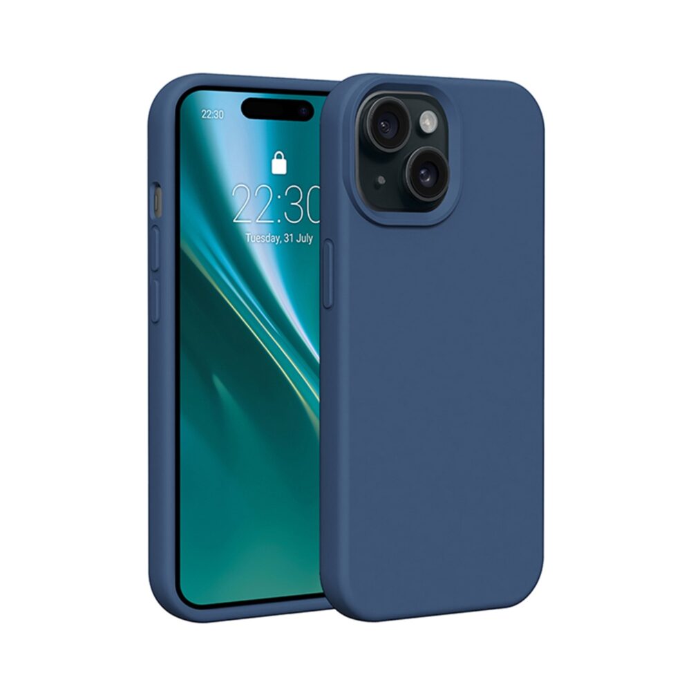 Etteri Silicone case for iPhone 13 6,1" dark blue