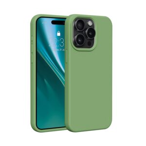 Etteri Silicone case for iPhone 15 Pro 6,1" light green