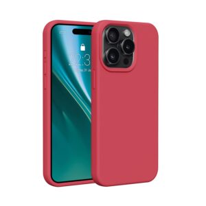 453840_oryg Etteri Silicone case for iPhone 15 Pro Max 6,7" raspberry