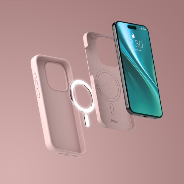 Etteri Silicone Mag case for iPhone 12 / 12 Pro 6,1" light pink