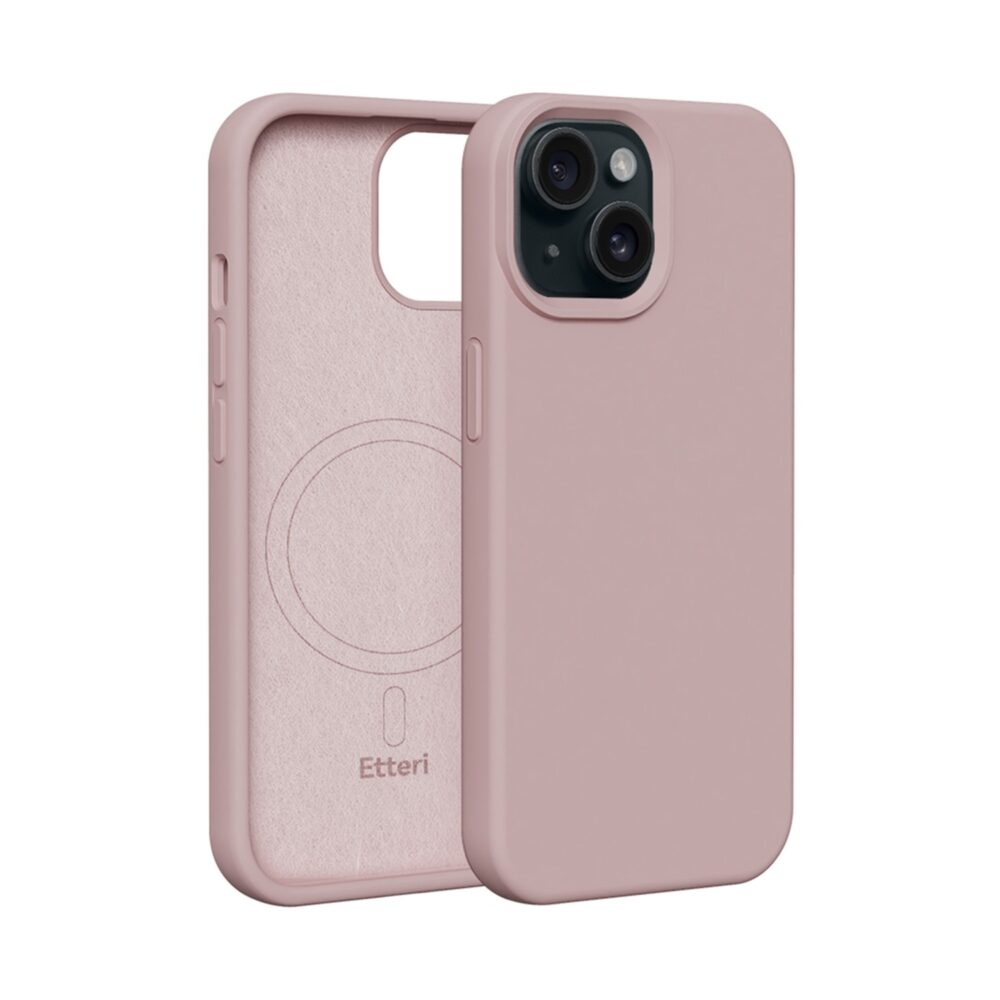 Etteri Silicone Mag case for iPhone 15 6,1" light pink