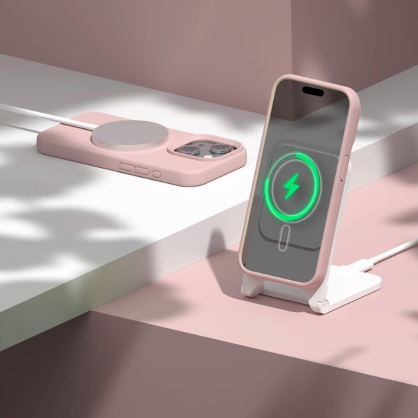 Etteri Silicone Mag case for iPhone 15 6,1" light pink