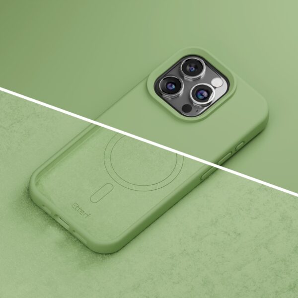 Etteri Silicone Mag case for iPhone 15 Pro Max 6,7" light green